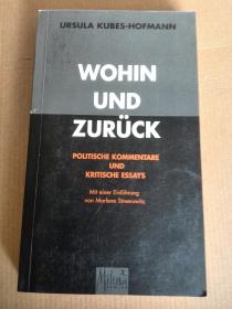 Ursula Kubes-Hofmann / Wohin und Zurück: Politische Kommentare und kritische Essays 1991 bis 2001 德语原版