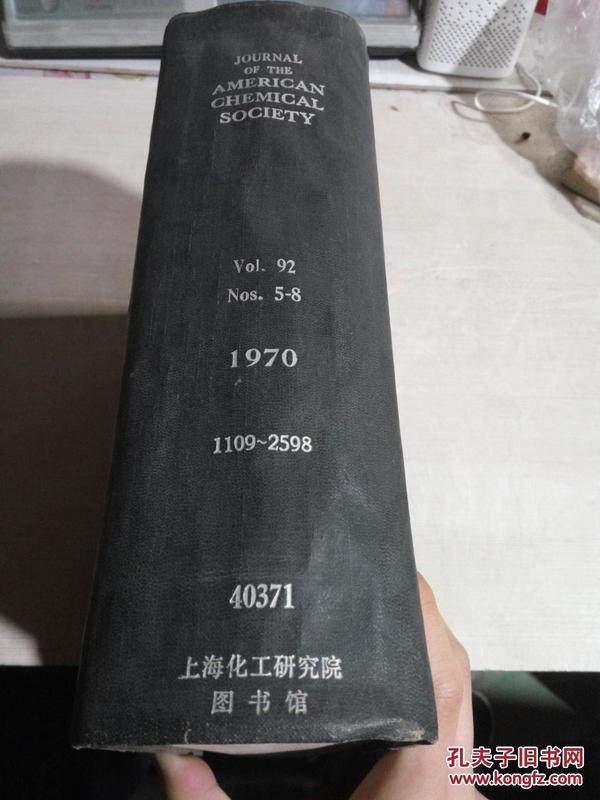 JOURNAL OF THE AMERICAN CHEMICAL SOCIETY.Vol.92.Nos.5-8.1970（美国化学学会杂志）（外文）