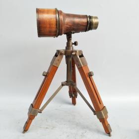 皮包铜伸缩式支架双筒望远镜
尺寸如图