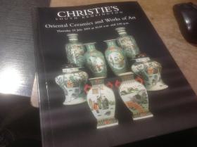 英文版佳士得拍卖图录，1999年《东方陶艺作品》之六，CHRISTIES SOUTH KENSINGTON , Oriental Ceramics and WORKS OF ART