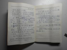 新蕾出版社编辑主任、作家国荣洲 笔记本（1979-1980年，50开，使用100面）