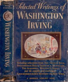 《华盛顿 欧文作品集》精装 Selected Writings of Washington Irving 1945年 扉页钤：洪氏君格珍藏 为著名藏书家洪君格藏书