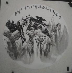 画家谢士鸿手绘（卡纸）尺寸50公分×50公分