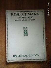 JOSEPH MARX RHAPSODIE（老钢琴曲谱）