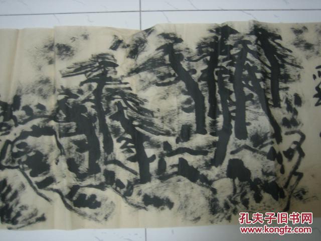 广东省美术家协会理事麦时玮（麦时炜）国画，136CM*34CM