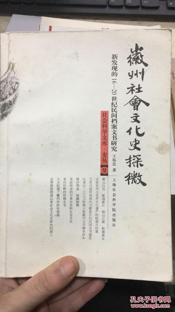 徽州社会文化史探微:新发现的16～20世纪民间档案文书研究