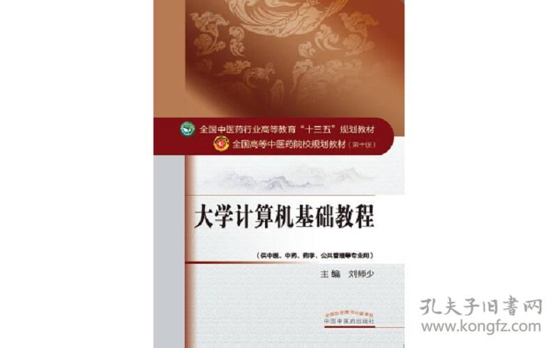 大学计算机基础教程 刘师少 中国中医药出版社 9787513234634