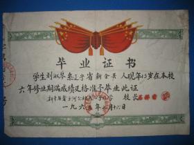 1965年学生毕业证书