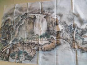 山水画 130X67 厘米  标记4  品如图实物拍照