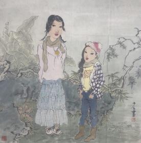 陈少立老师人物作品《少女》名家手绘 真迹 写意人物国画 送礼收藏 现代人物装饰画