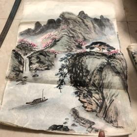 无款设色山水精品   包手绘32