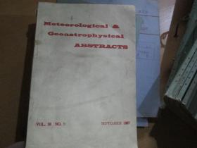 英文杂志：Meteorological & Geoastrophysical ABSTRACTS(VOL.38 NO.9 SEPTEMBER 1987)
