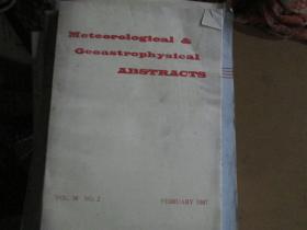 英文杂志：Meteorological & Geoastrophysical ABSTRACTS(VOL.38 NO.2 FEBRUARY 1987)