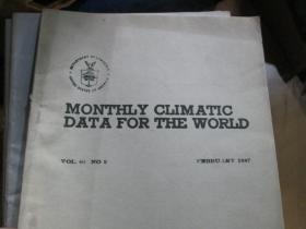 英文杂志：MONTHLY CLIMATIC DATA FOR THE WORLD(FEBRUARY 1987 VOL.40 NO.2)