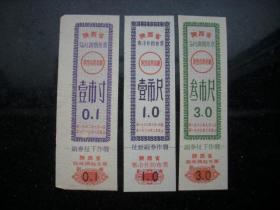 陕西62-63年临时布票