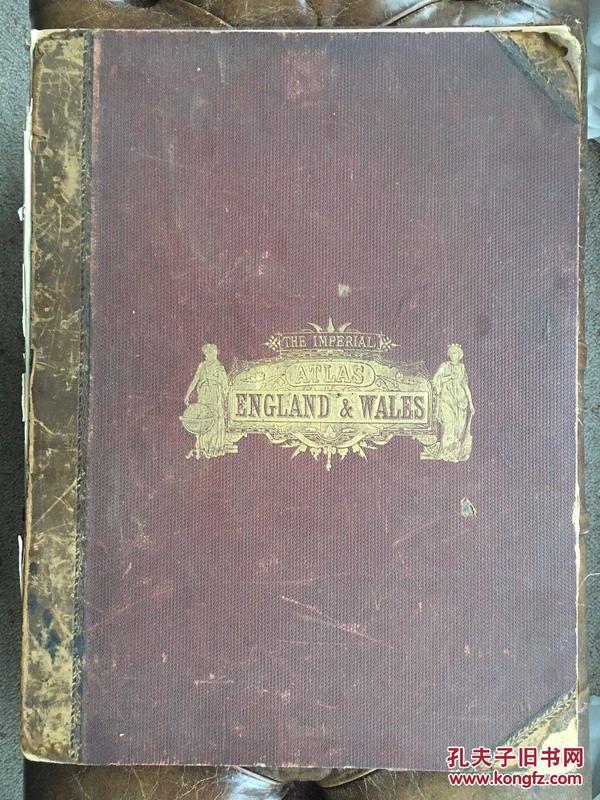 THE IMPERIAL ATLAS OF ENGLAND WALES BY BARTHOLOMEW  1869年 超大超珍贵的英国地图集