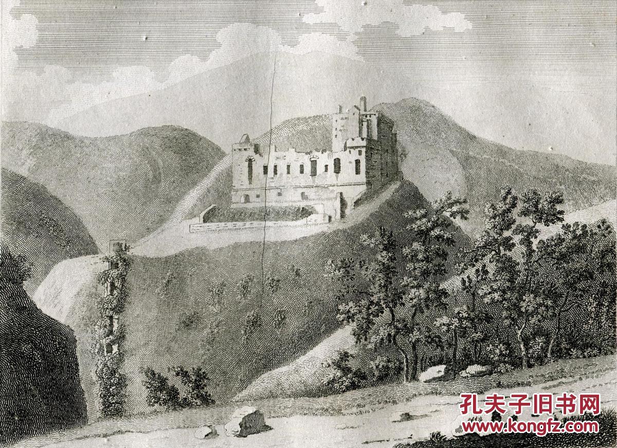 1790年铜版画《坎贝尔城堡》26.5×19厘米