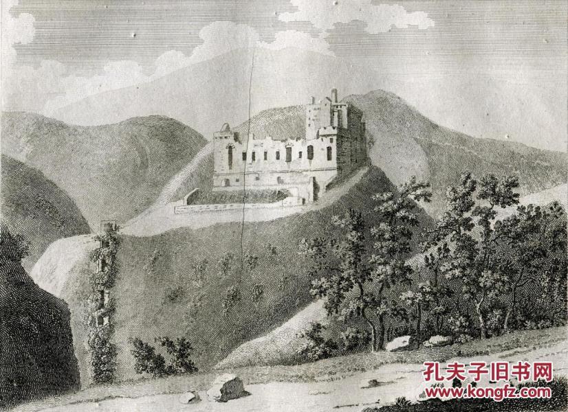 1790年铜版画《坎贝尔城堡》26.5×19厘米