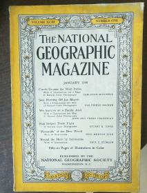 THE NATIONAL GEOGRAPHIC MAGAZINE NOVENBER 1948 美国国家地理杂志  右上角有部分受潮