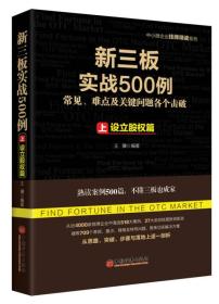 新三板实战500例（上下册合售：上，设立股权篇；下，经营合规篇）