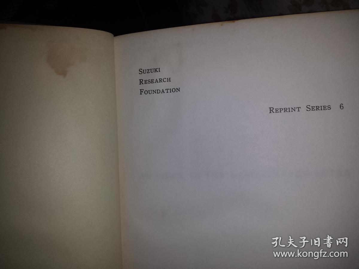 日本中文书名 梵文楞伽経梵漢藏索引日本英文 书名AN INDEX TO THE LANKAVATARA SUTRA SUZUKI RESEARCH·FOUNDATION REPRINT SERIES6 三国语言翻译名句大集梵藏汉语索引对照善本绝本復刻印本孤本梵藏漢三訳対校大集日本作者ono machi  koyama日文小山再版赞助财团法人铃木（大拙）学术學術財团出版65年6月20日一版34年7月