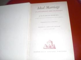 《Ideal Marriage ITS PHYSIOLOGY AND TECHNIQUE》翻译：理想婚?