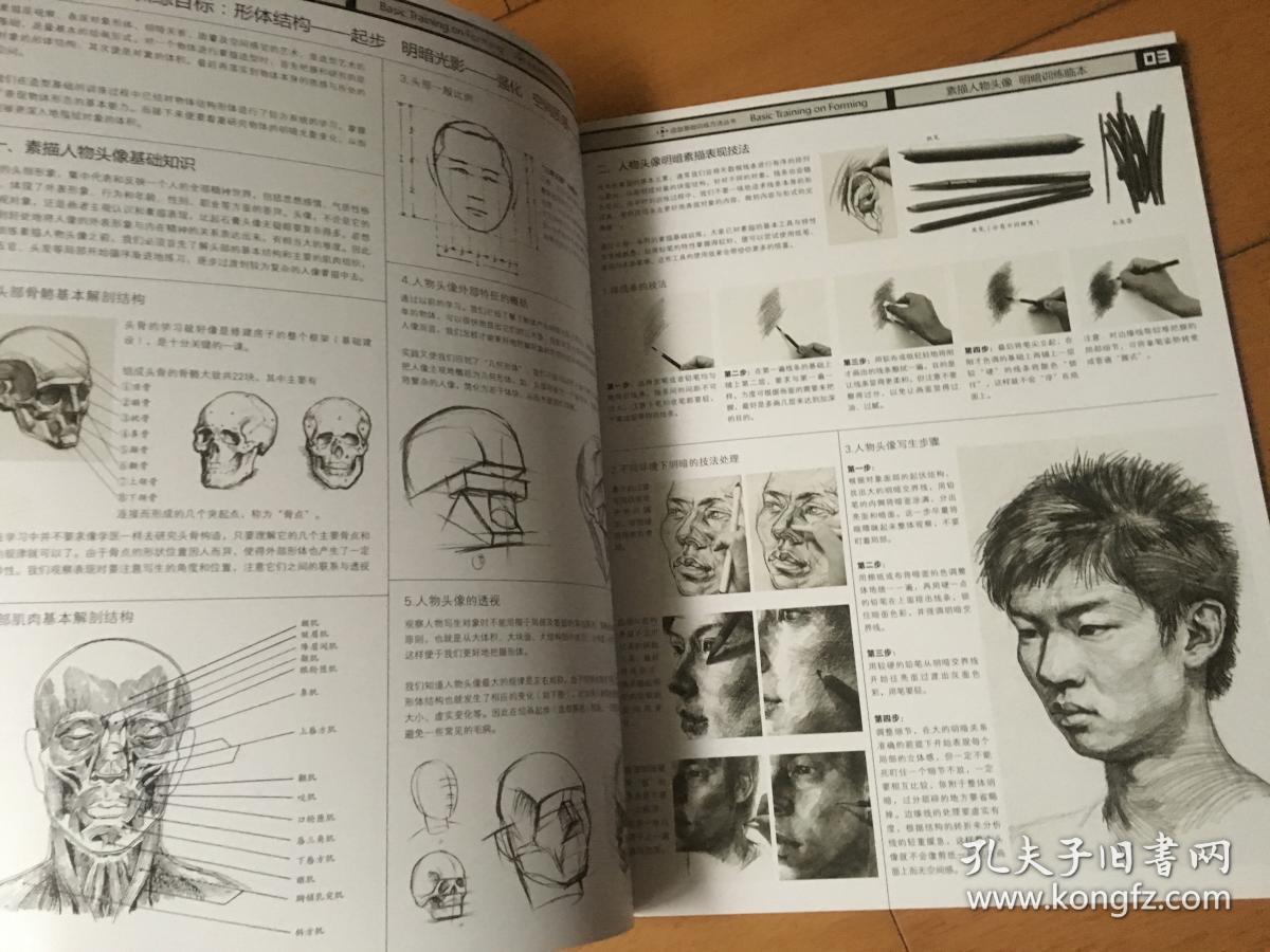 素描 人物头像.明暗训练临本