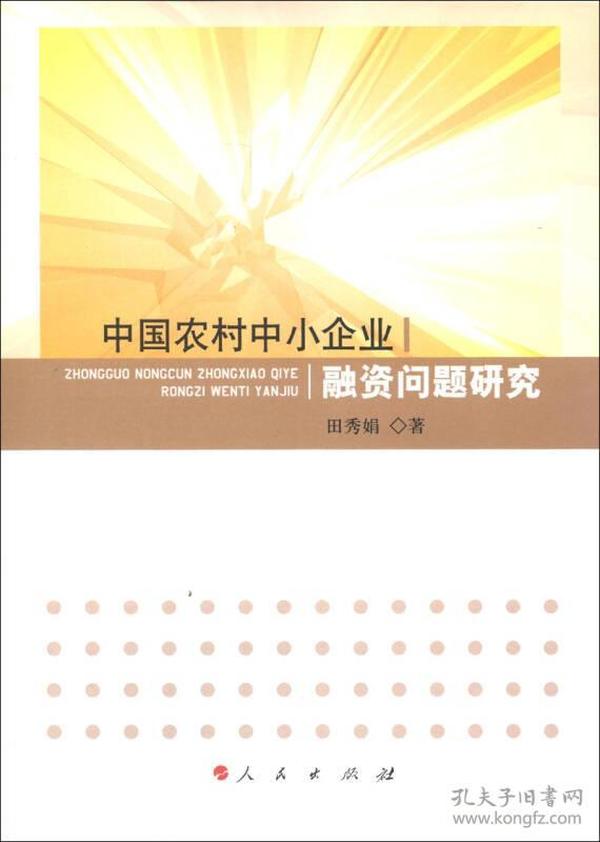 中国农村中小企业融资问题研究