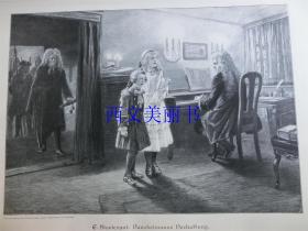 【现货 包邮】1900年木刻版画《Danckelmanns Verhaftung》  尺寸约41*29厘米 （货号 18022）