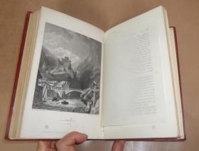 1832年Heath_Travelling Sketches North of Italy Tyrol Rhine 希思插图《北意大利莱茵画游录》全摩洛哥羊皮珍本1版1印 26张原品蚀刻铜版画