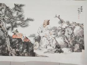 著名画家作品王中源骑剑道人一副【落款王中源】