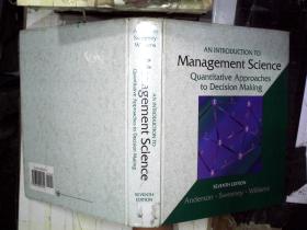 AN INTRODUCTION TO MANAGEMENT SCIENCE QUANTITATIVE APPROACHES TO DECISION MAKING   管理科学概论——决策的定量方法
