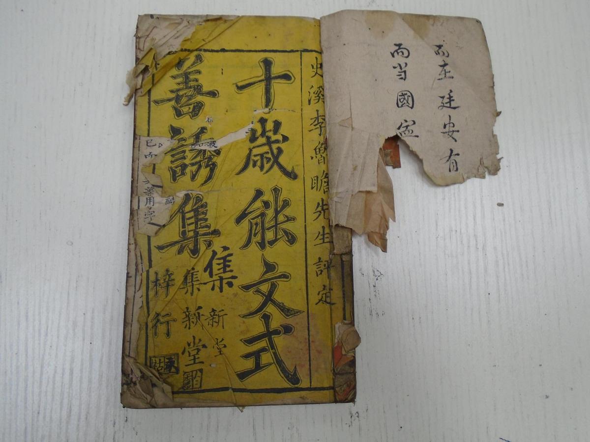 史溪李鲁瞻先生评定《十岁能文式善诱集》（论文/破题定弎/新编课兒分类资典/破承/起讲课本：莆田陈阮守卿汇/新刻训蒙小题初编读本：学而时习之、有朋自远方来、使民以时、弟子入则孝、无友不如巳者、君子食无、贫而无谓、而志于学、见贤思齐焉、事父母幾諫、宰予晝寝、与朋友共、子钓而不綱、迅雷风烈必变、有父兄在/朱坦然：自孔氏、疑思问/止子路宿、草木生之、万物並宵而不柜害、出入相友、我将去、骄其妻妾…）