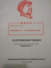 用毛泽东思想统帅生产就是胜利 小陶公社桐林大队革命种田科学种田事迹（大会发言材料之十一）