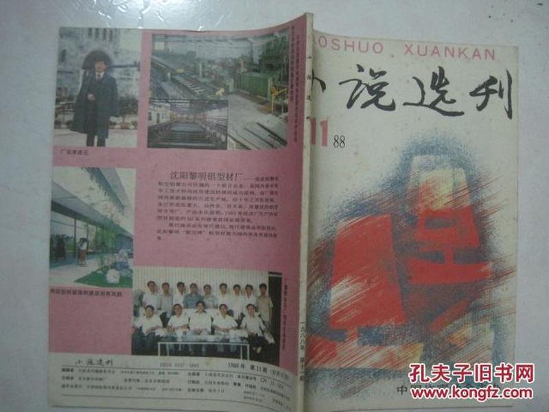 小说选刊（1988年第11期，总第97期，有茅盾文学奖获得者王蒙的中篇小说《星球奇遇记》）（64853）