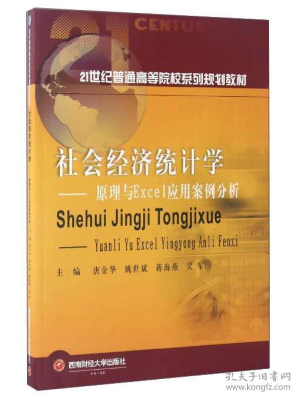 社会经济统计学：原理与Excel应用案例分析/21世纪普通高等院校系列规划教材