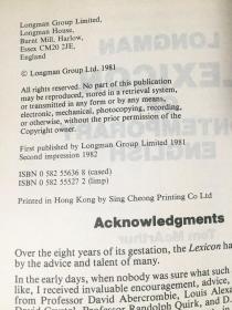 1馆藏书未阅  英国进口原装词典 LONGMAN DICTIONARY   Longman Lexicon Of Contemporary English 朗文当代英语分类辞典