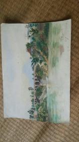 写生水粉画金城江大桥