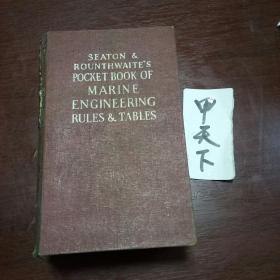 seaton & rounthwaite's pocket book of marine engineering rules &tables