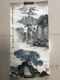 上海炎黄书画研究会理事 朱士平 申石伽弟子 画作 保真