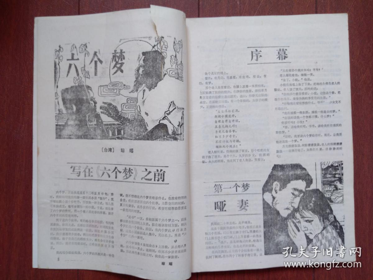 《信江》（80年代通俗文学）琼瑶言情小说《 六个梦》何琼崖纪实小说《擒雕》多幅插图