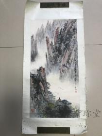 苏州书画院副院长 顾荣元 青绿山水 镜片保真