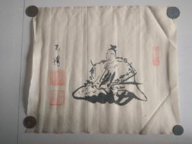 民国 日本绢本人物画.