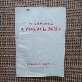 《登丰县赴大寨参观团关于参观学习情况的报告》—— 净重30克，孔网唯一