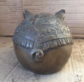 A900四斤多重的黄铜发财猪