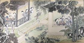 名家宣和宋藏（高仿）缩小版 横幅 裸画---群芳谱之一 （无款识）