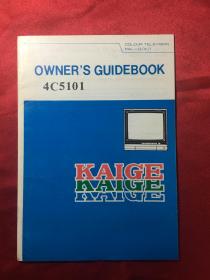 OWNER'S GUIDEBOOK 4C5101〔全英文电视机使用说明书〕