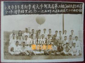 老照片：重庆市青年暑期学园大学部直属第二组——重庆气象台，1950年于沙坪坝观测站。背题：匡奇，水利部——长江流域规划办公室，从事水文气象学。著有——湖北《丹江口水库秋汛中期预报》等文章。