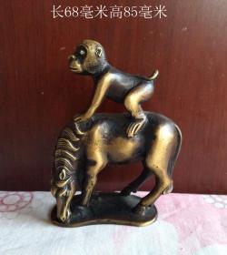 实心马上封侯摆件6886
