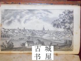 稀缺，《吉尔伯特山的建筑与历史》精美版画插图，1844年出版，精装